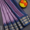 saree-KAN-1 Semi raw silk saree lavender and blue