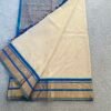Off White Zari Woven Gadwal Silk Saree