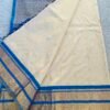 Off White Zari Woven Gadwal Silk Saree