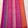 Lemon purple Tussar Silk Saree